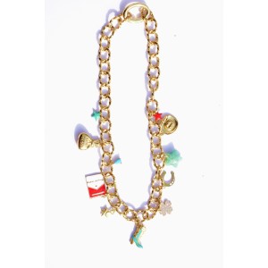 Cowgirl charms collier wester en acier onoxydable