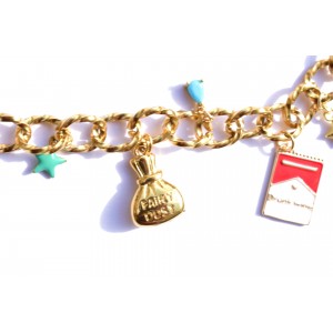 Collier charmes en acier inoxydable