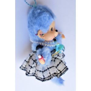Bijou de sac  kiki peluche singe avec ses grigris
