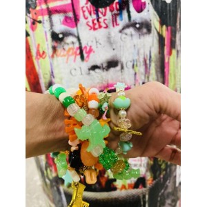 Xxl beads bicolore necklace halloween trick or treat