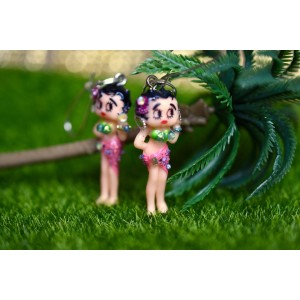 Betty hula girl in Hawaii figure earrings