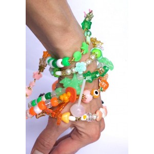 Xxl beads bicolore necklace halloween trick or treat