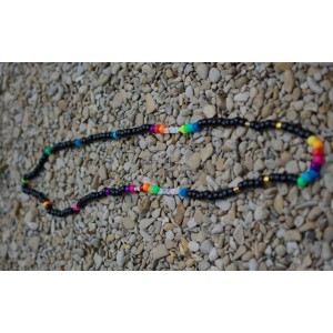 Beaded pride necklace