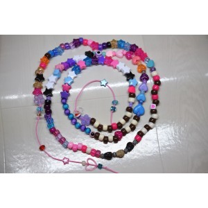 Long beaded strap necklace indian colors jewelry