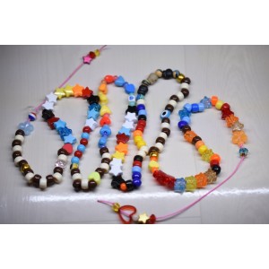 Long beaded telephone strap necklace
