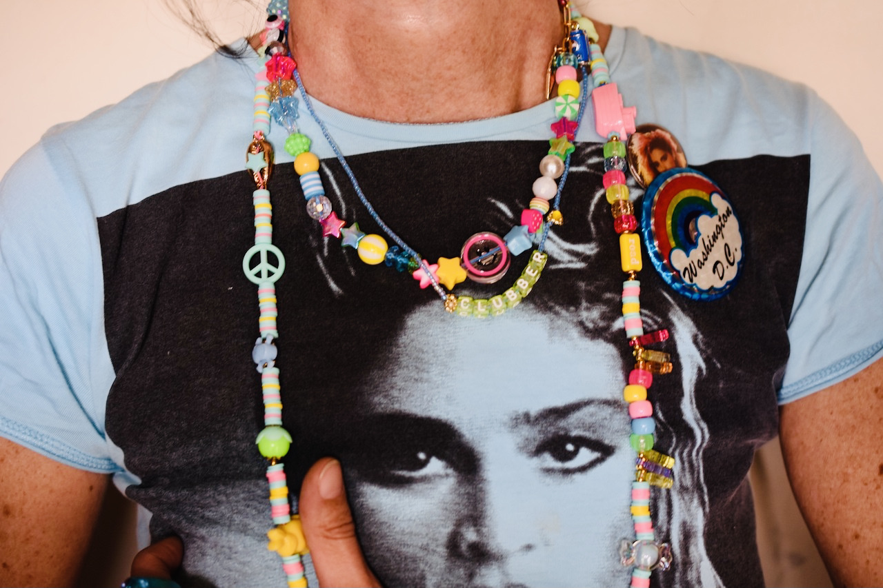 Clubber 90's aesthetic necklace handmade
