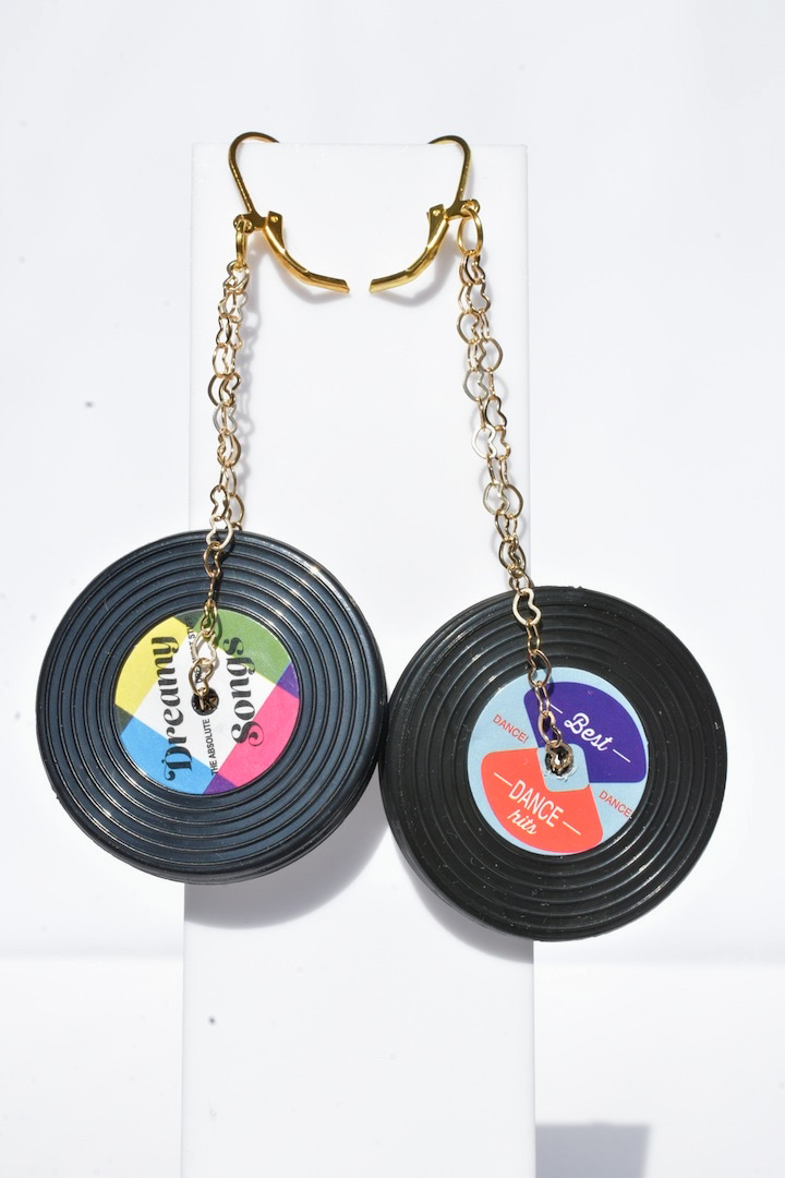 Vinyle records earrings