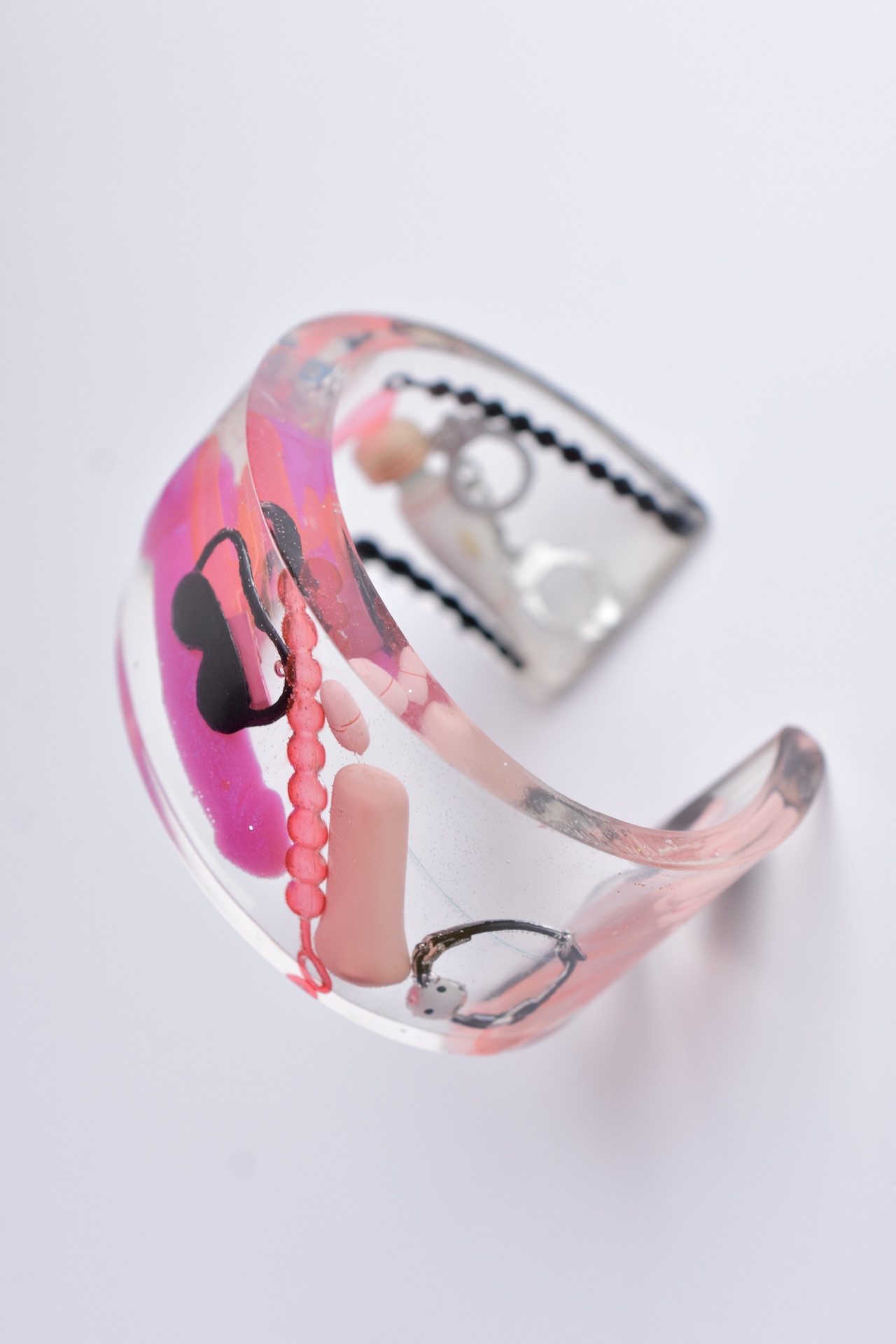 Sext toys bangle cuff in epoxy resin