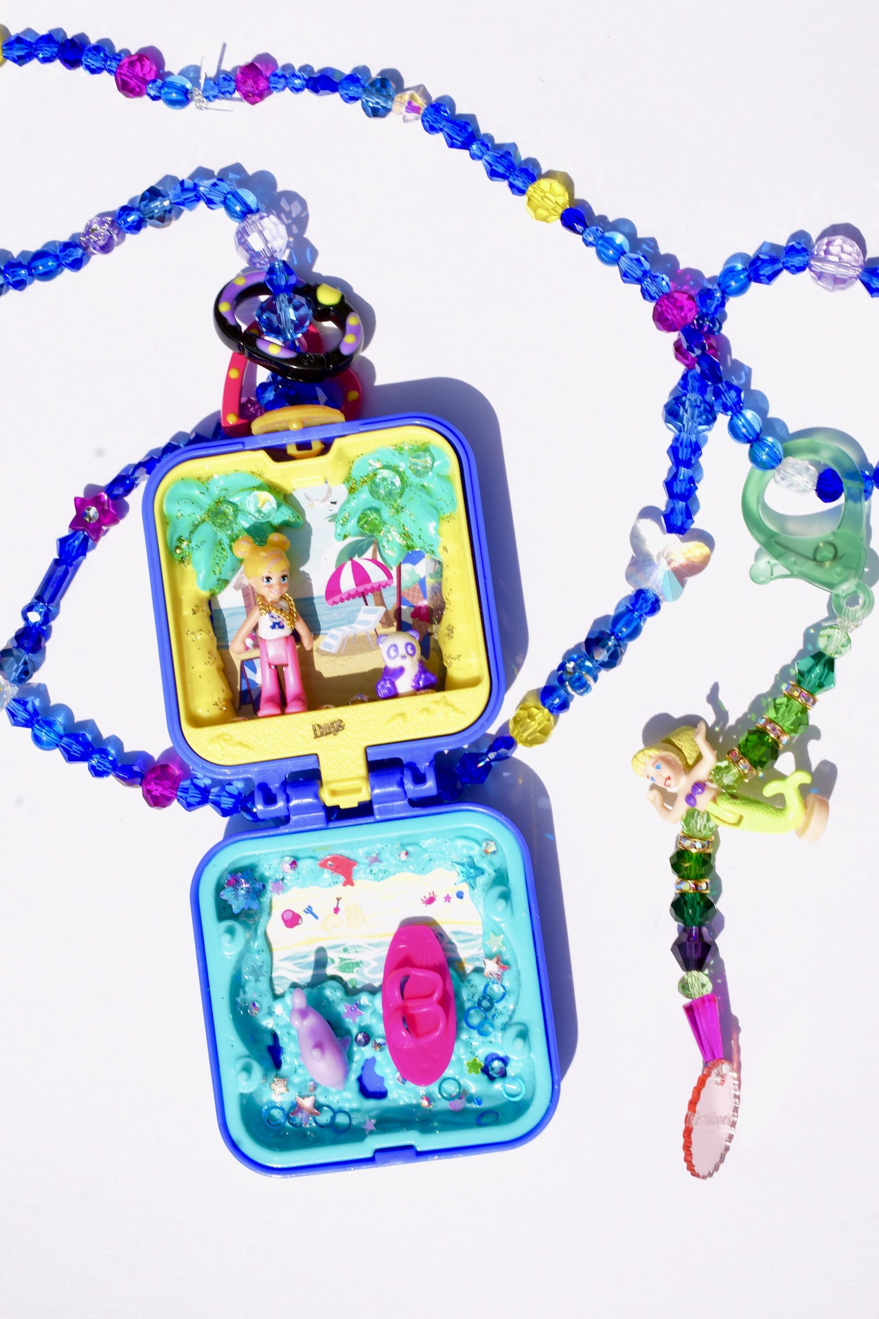 Polly Pocket adjustable necklace that doubles as a bag charm