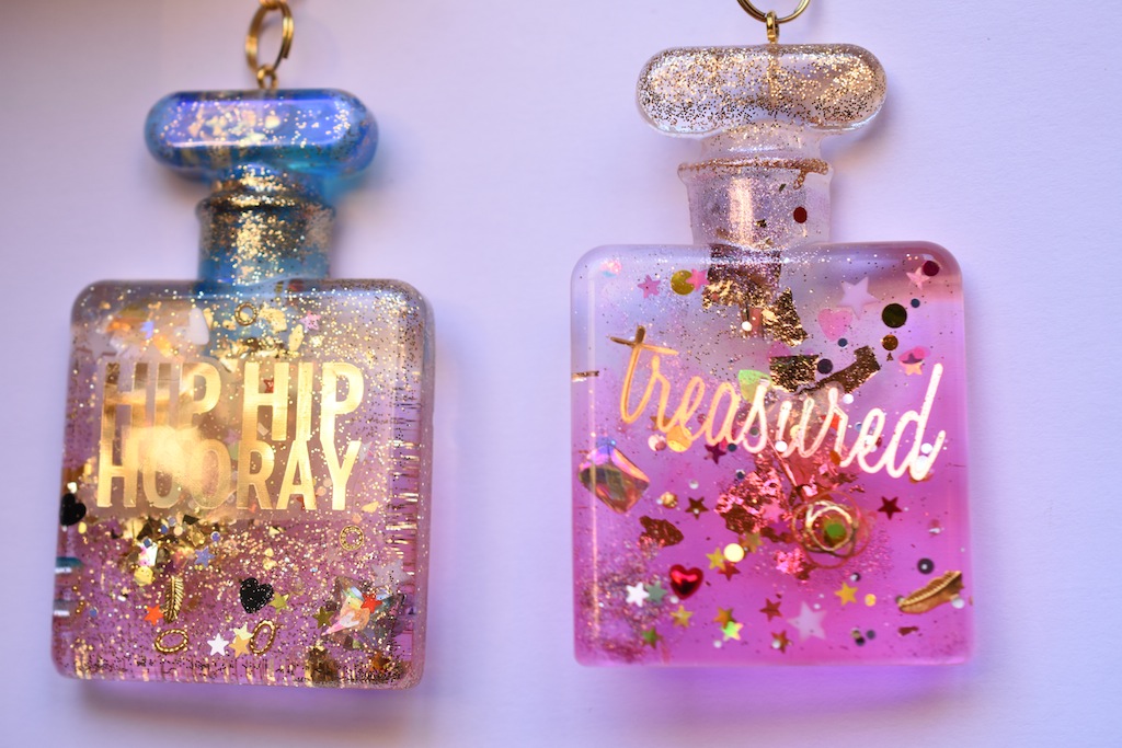 Perfume bottles earrings handmade in France